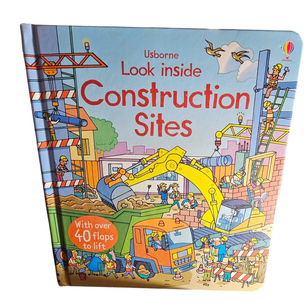Look Inside Construction Sites Lift the Flap Board Book Usborne Rob Lloyd Jones